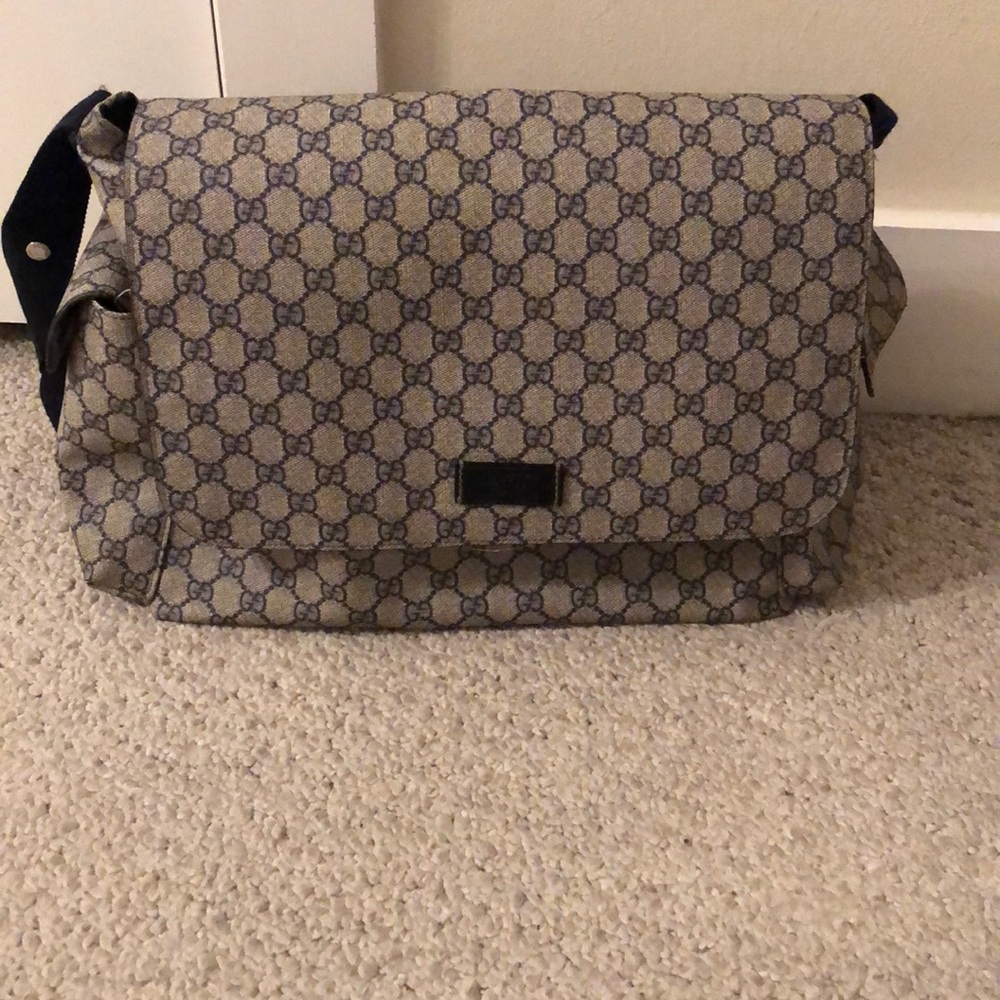 Navy Blue Authentic Gucci diaper bag